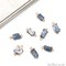Rough Gemstone Bracelet Charm, 18x12mm Gold Plated Prong setting, Single Bail Gemstone Connector, GemMartUSA (50656)